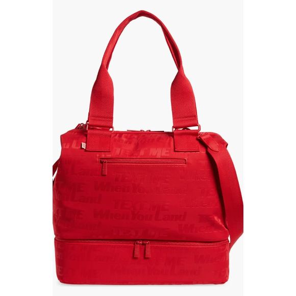 NWT Beis x The Lonely Ghost Mini Weekender in Red - LIMITED EDITION